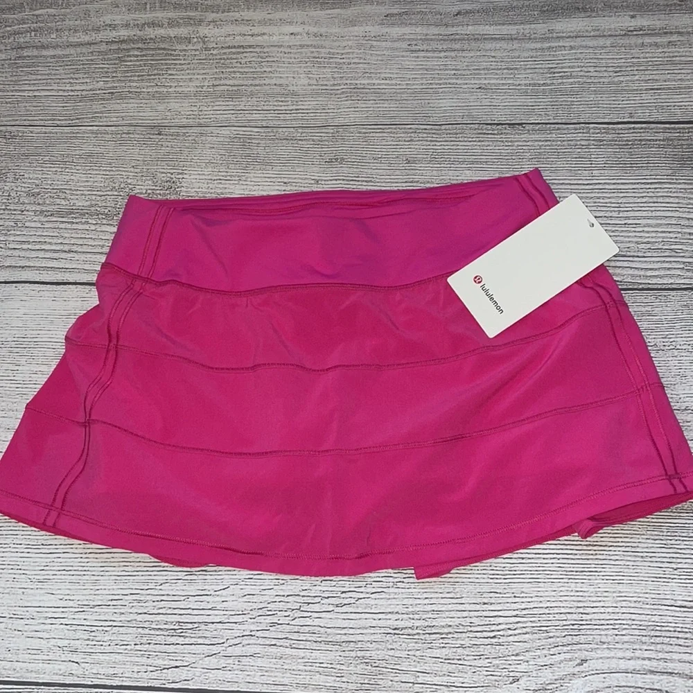 LULULEMON Pace Rival Tennis Skirt SONIC PINK  REGULAR LENGTH 2022 Size 4 NWT - Picture 9 of 13